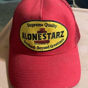 Alonestarz Red Trucker Hat